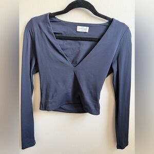 Aritzia Deep Blue Long Sleeve Top